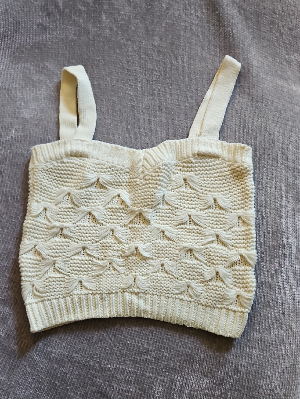 Zara Cream Knitted Tank Top